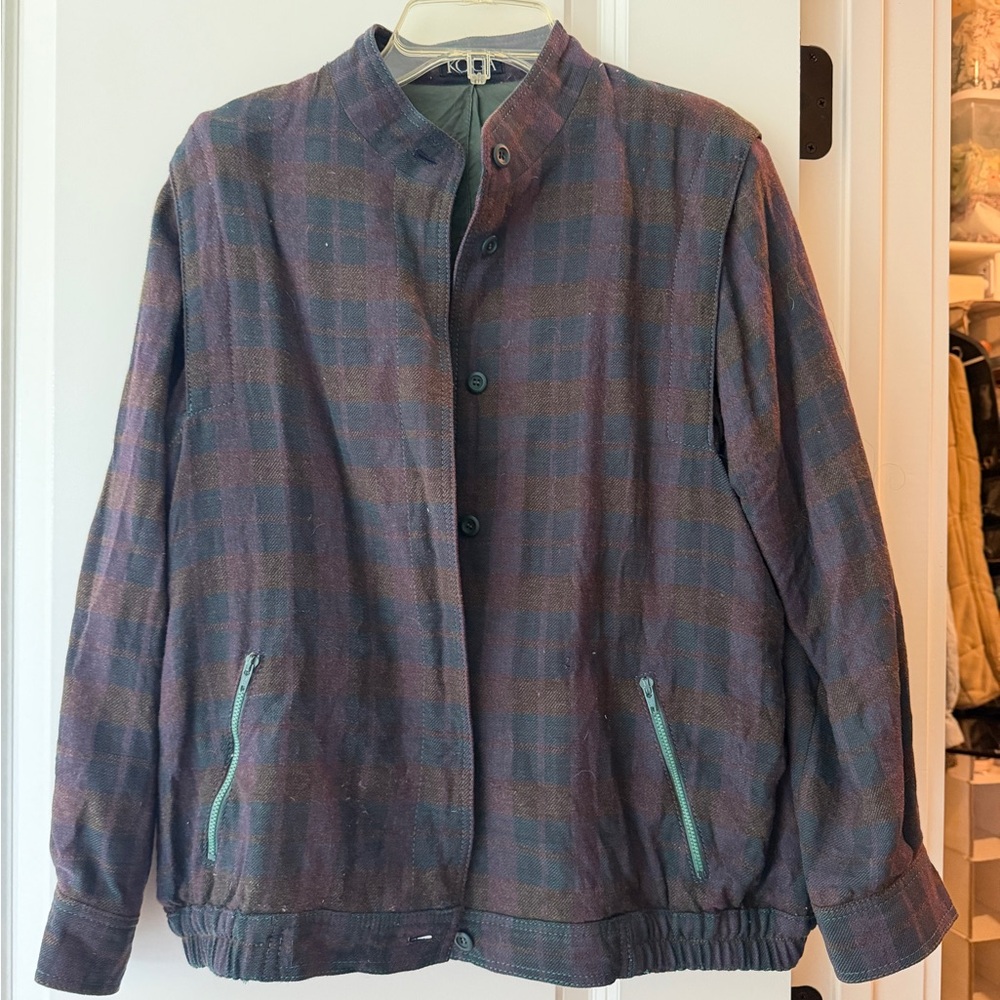 Women's Bomber Jacket - Navy & Dark Purple